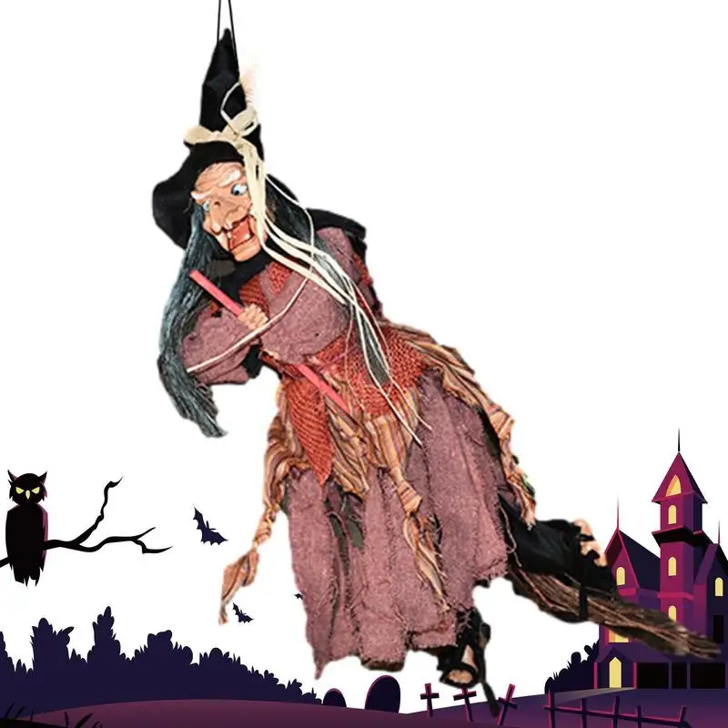 

Подвеска в виде ведьмы на Хэллоуин, подвеска с голосовым сенсорным управлением для помещений и улицы, украшение для бара, фестивалей