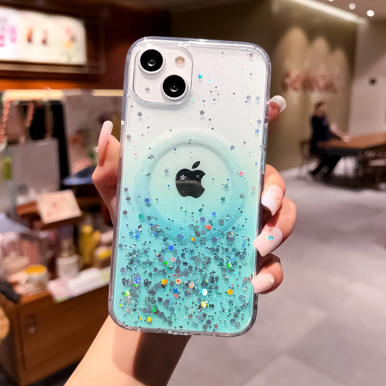 ตัวเลือกสินค้า เคสกลิตเตอร์ไล่สี Magsafe สำหรับ iPhone 17/16/15