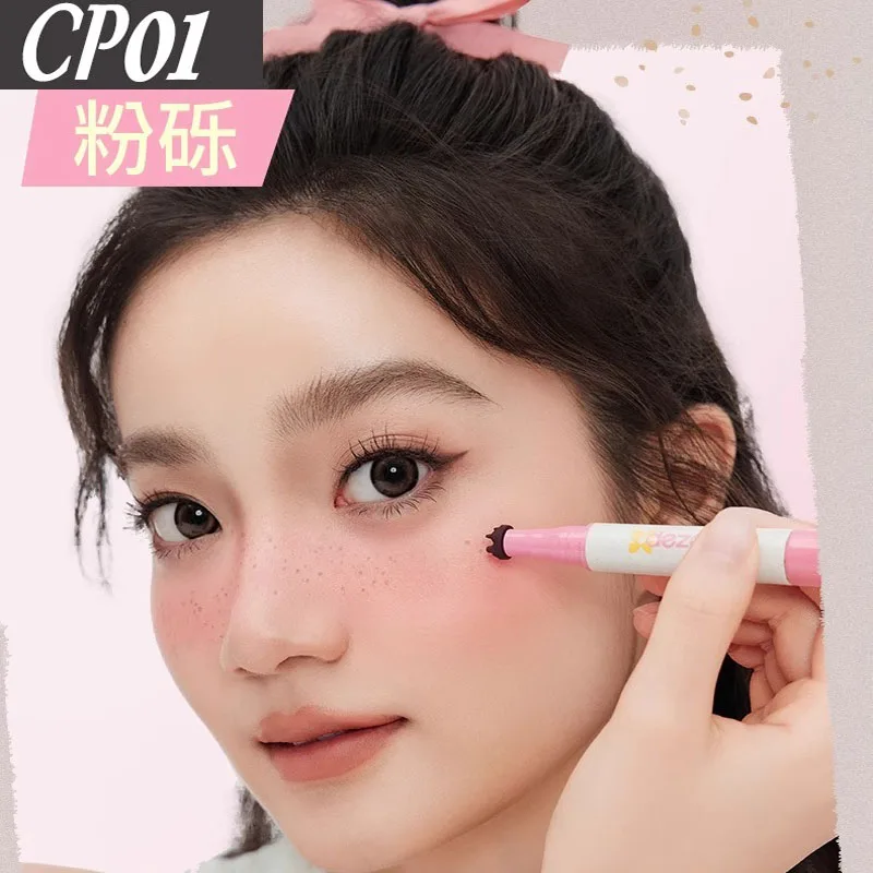 Dezone 2 in 1 Freakle Pen Innovation Debut Freakle Blush Exclusive Freckle Head Face Check Makeup Too Effect Natural Waterproof