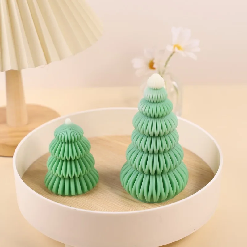 Description Picture 5 of itemNew Christmas Tree Silicone Mold Handmade DIY Scented Candle Soap Gypsum Crafts Resin Cement Molds Christmas Gift
