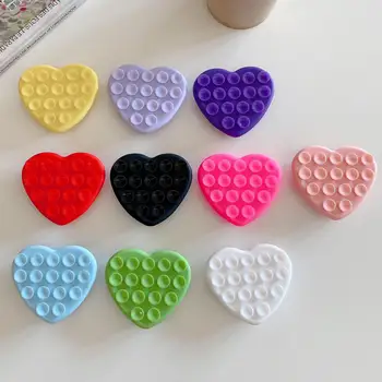 INS Hearts Silicone Suction Back Sticker Suction Cup For iPhone Samsung Huawei Universal Phone Holder Smartphone Wall Stand Fixe 1