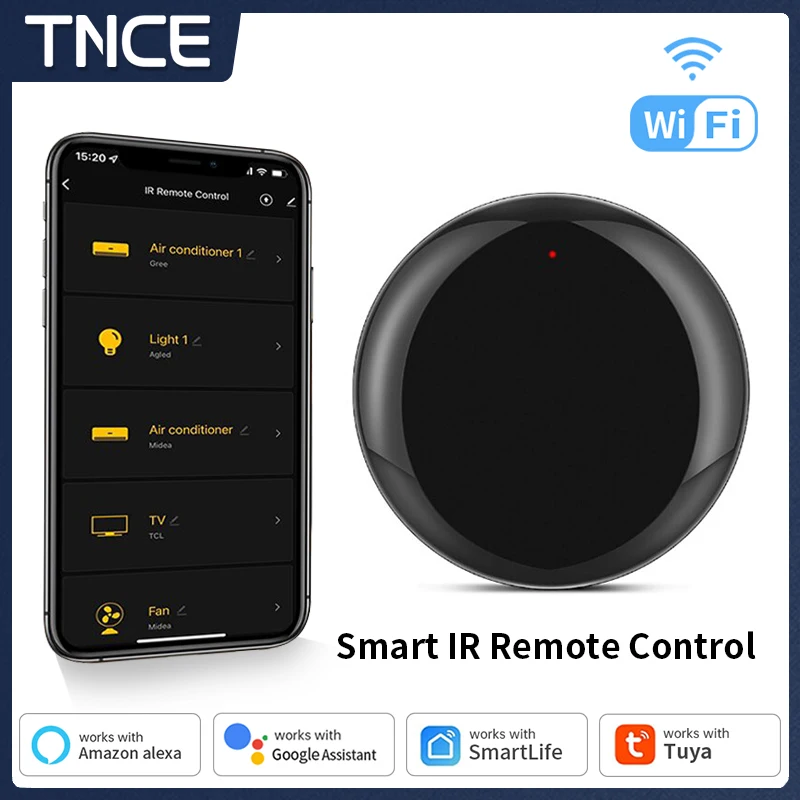 TNCE 스마트 투야 와이파이 스마트 IR 리모컨, 스마트 홈 제어용 스마트 ..