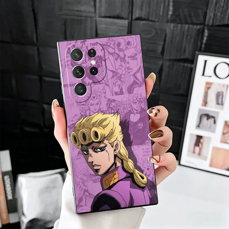 JoJo Adventure Giorno Giovanna Soft Black Phone Case