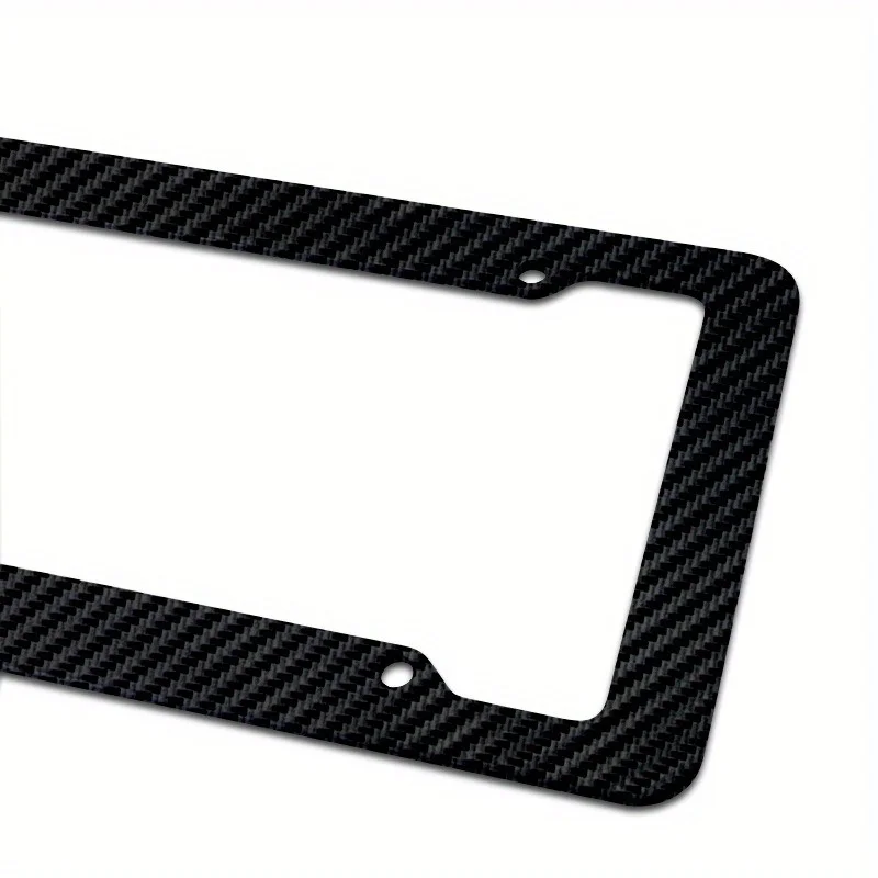 Carbon Fiber License Plate Frame US Car Front And Rear Automobile Accessories Stylish Black Carbon Look Plastic Holders
