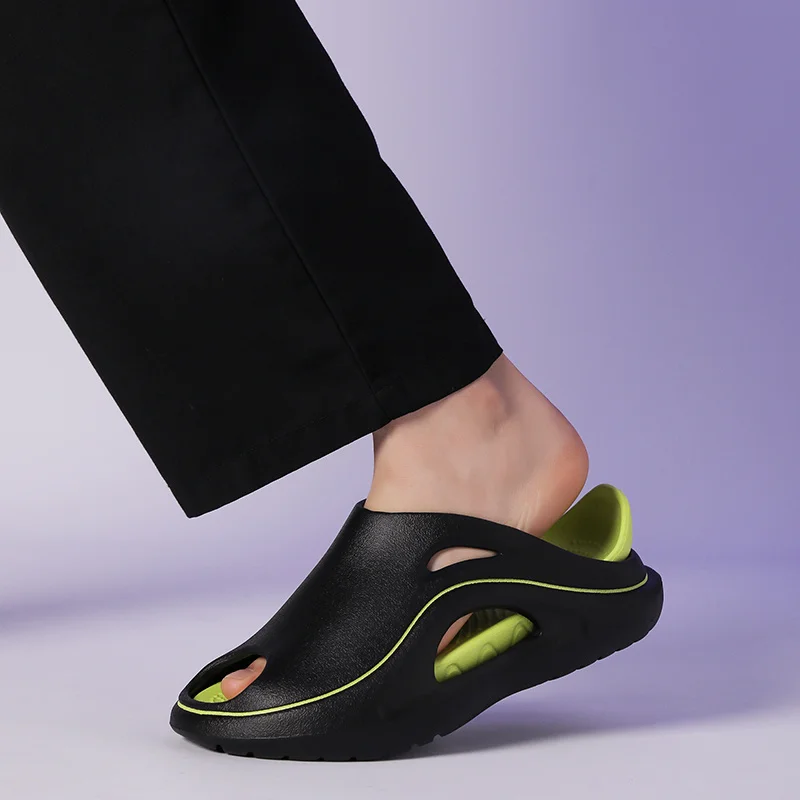 Slip Slippers for Men Non-Slip Slipper for Indoor Outdoor Slip Comfy Soft Foam Sliders With Thick Sole_voghion.com