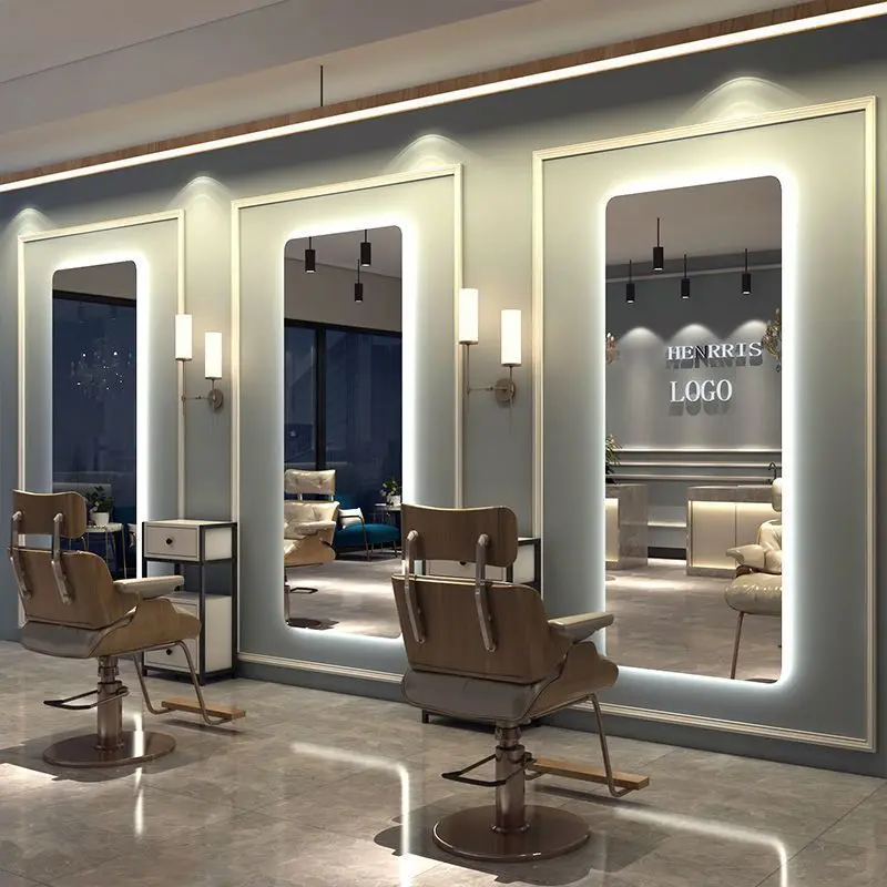 

Зеркало для салона красоты Barbershop 170x70 см, большое настенное простое зеркало в европейском стиле для парикмахерской, зеркало для всего тела специального макияжа