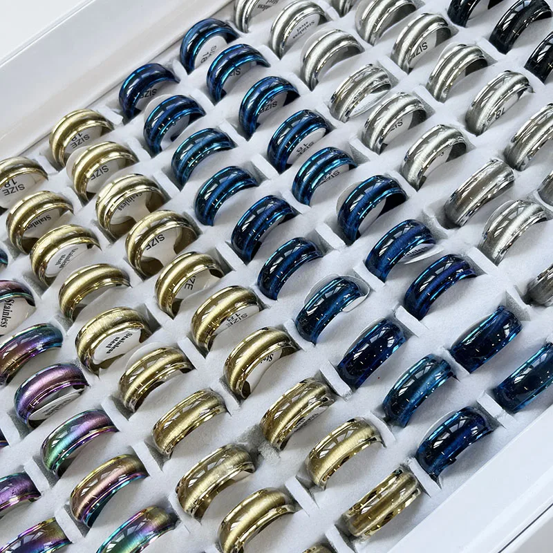 10Pcs/Lot Factory Wholesale Mixed Pattern Style Stainless