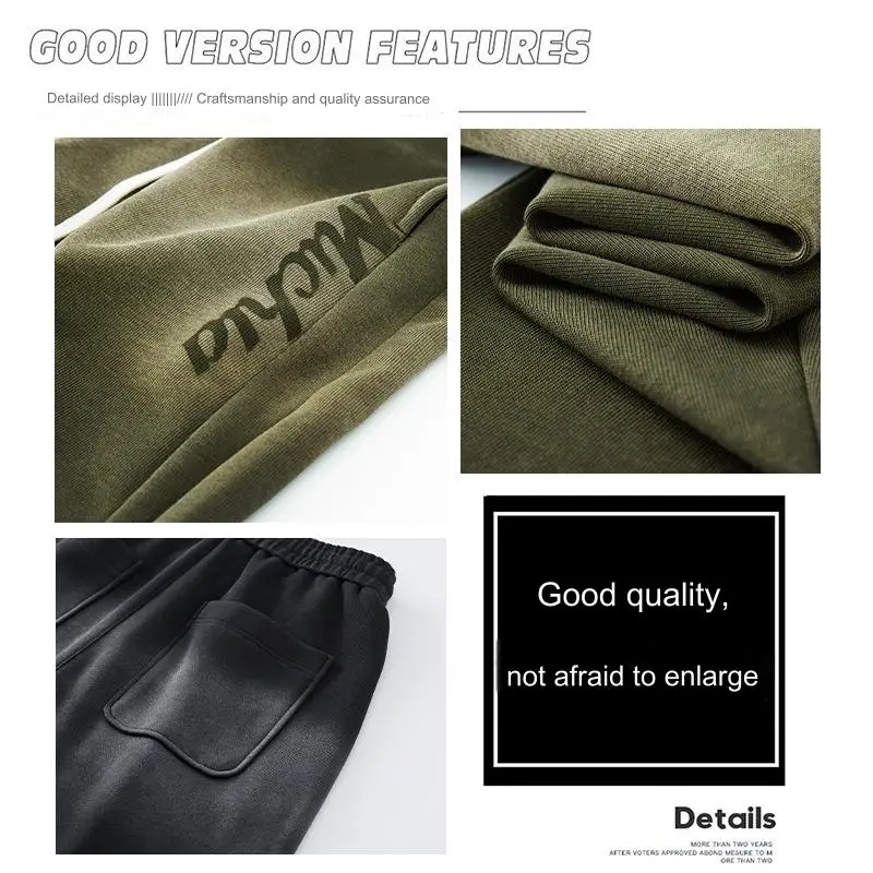 New Fashion Men's Sweatpants Loose Fitting Sports Men Pants Trendy Letters Gradient Winter Pants Trousers Gym Pants
