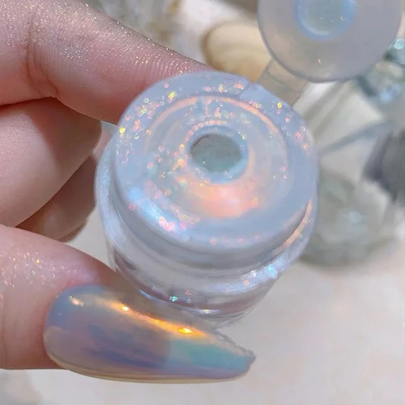 1Jar Mermaid Aurora Colorful Chrome Nail Powder