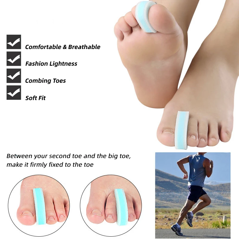 14pieces=7pairs Toe Separators Foam Sponge Spacer Overlapping Hammer Corns Prevent Friction Corrector Pain Relief Foot Care