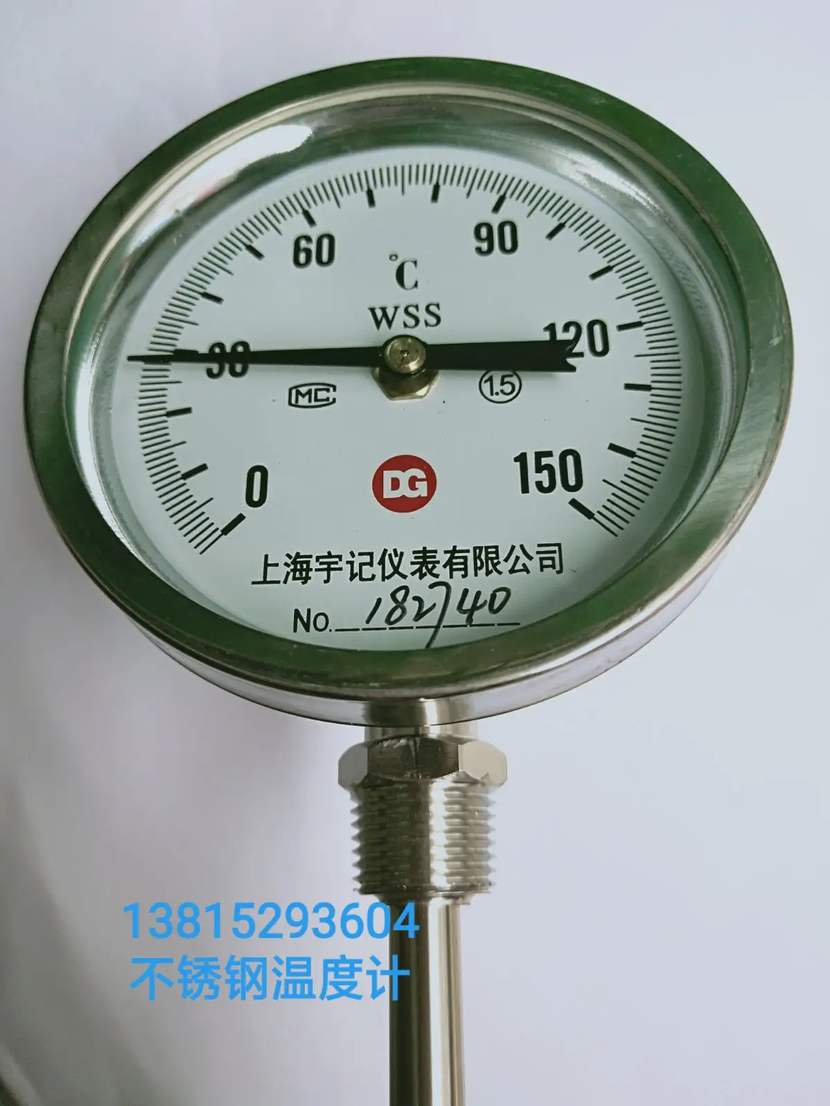 

304 stainless steel bimetal thermometer meter air conditioning water temperature meter 150 degrees WSS411BF/401