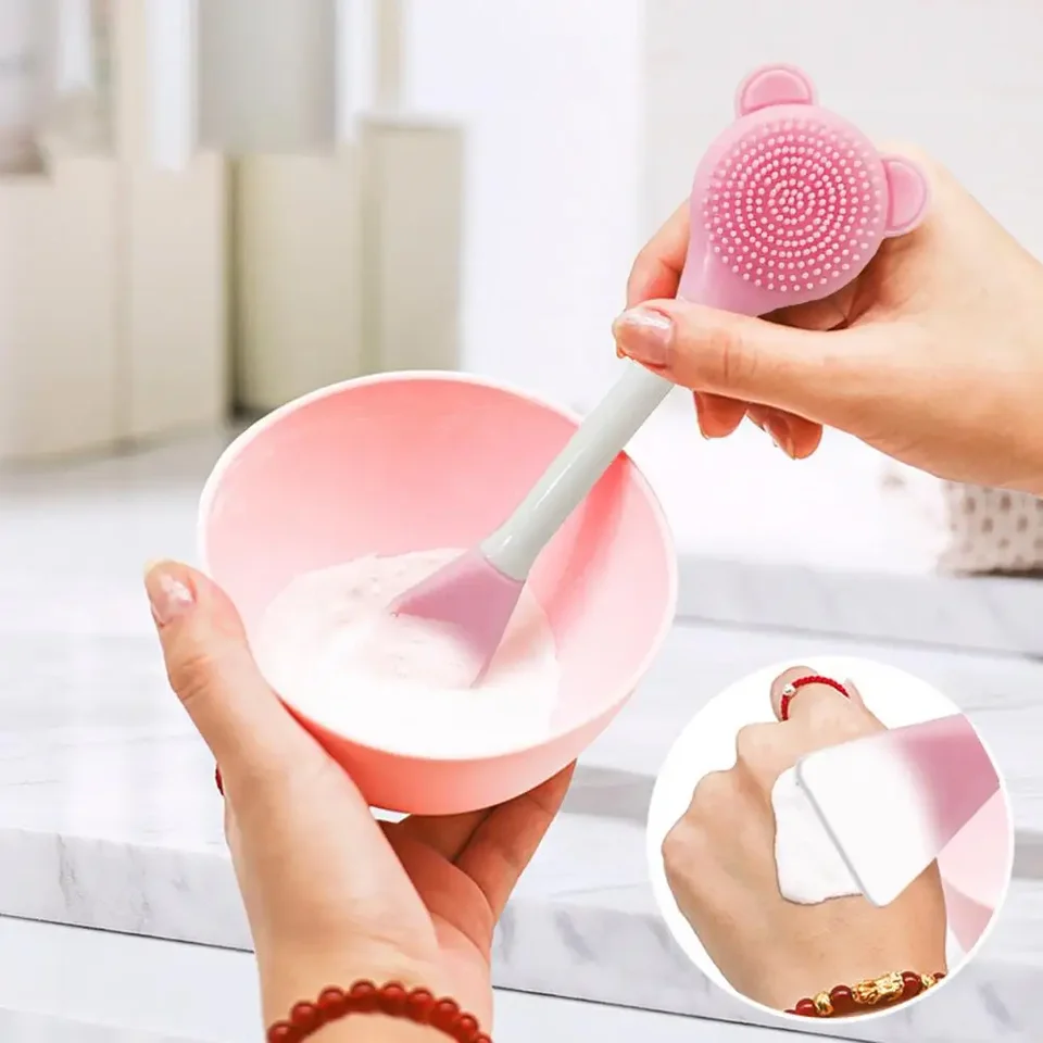 Bear Silicone Double Head Face Mask Brush