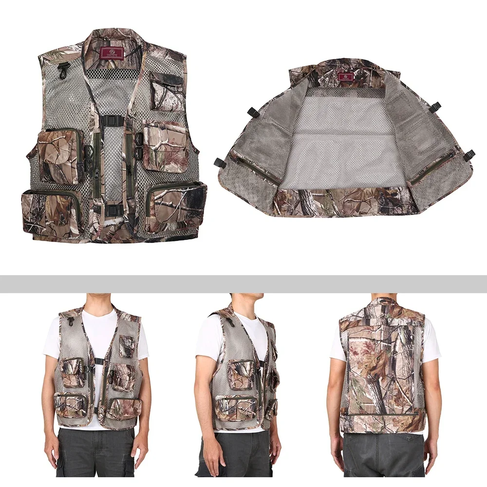 Fishing Photography Vest Summer Multi Pockets Mesh Jackets Waterproof Quick Dry Waistcoat Detachable Outdoor Life Jacket fly fishing vest fishing vest