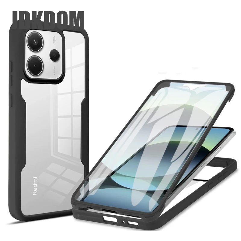 JDKDOM Full Coverage Shockproof Clear Protective Phone Case