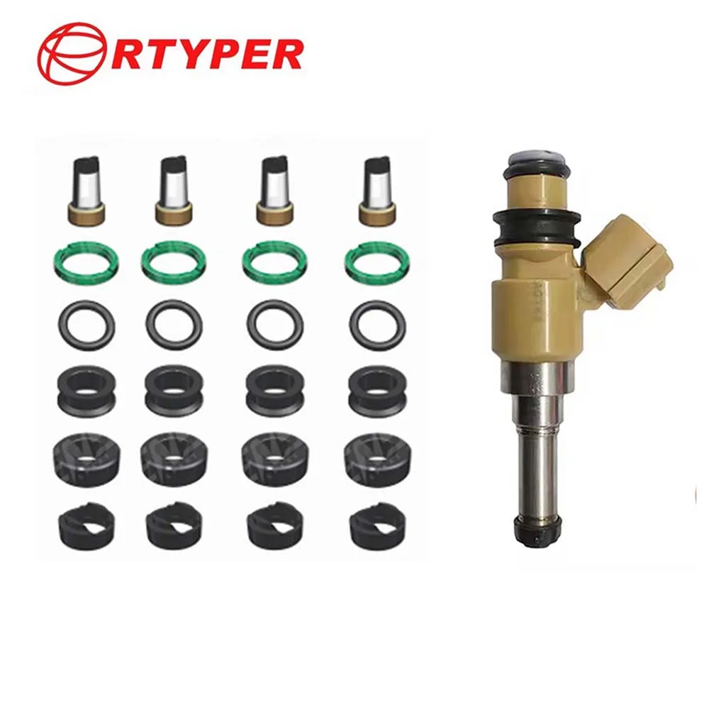 Fuel Injector 2C0-13761-00-00 2C0137610000 Repair Kits 4 Sets For YAMAHA R1 R6 YZF-R6 YZFR6 2006-2013