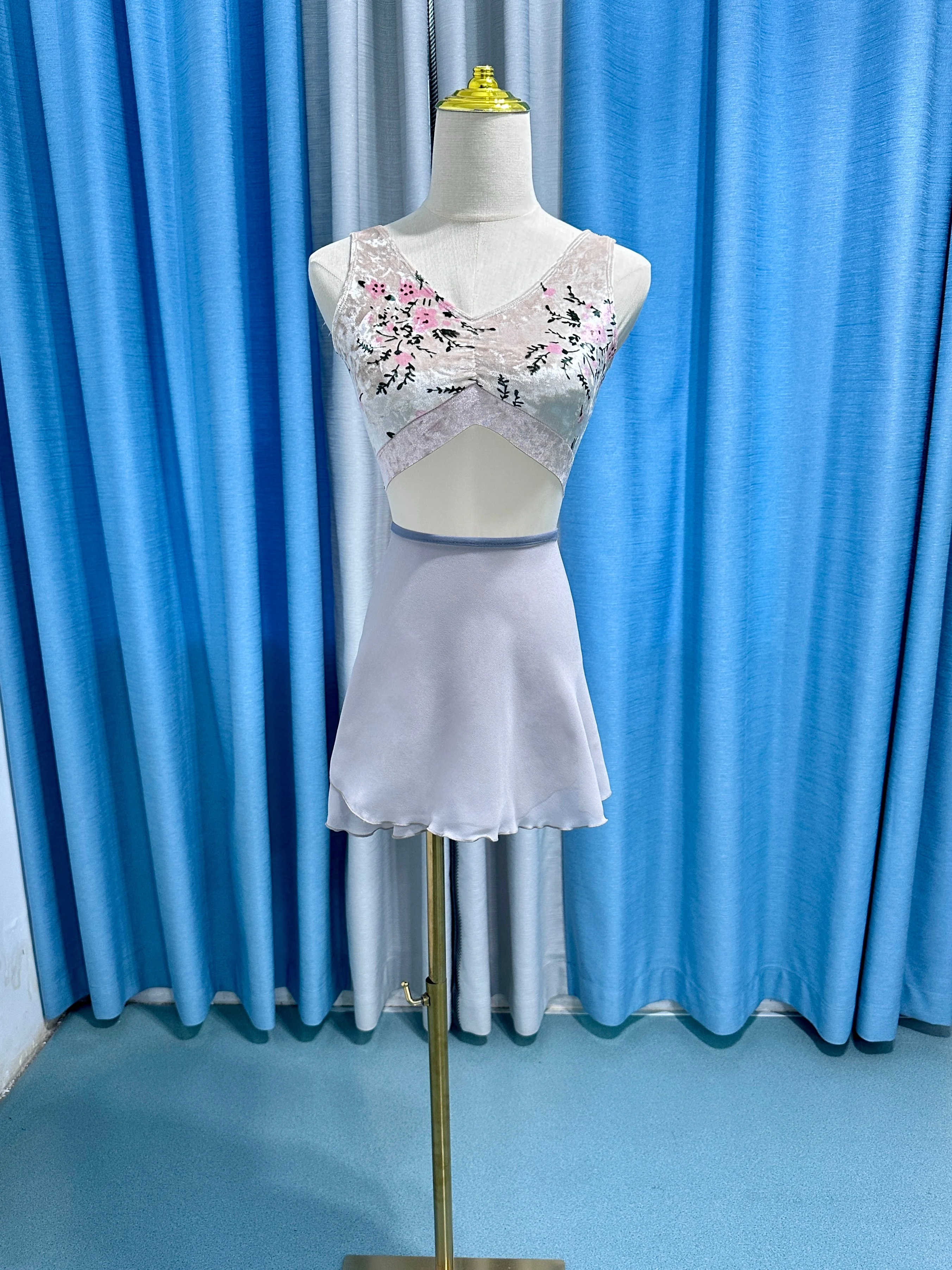 Damen Chiffon Ballettrock Kleiner Schürzen-Tutu Einfarbiger Übungs-Trikotrock Hochwertige Elegante Tanzkleidung für Erwachsene – Detail 23