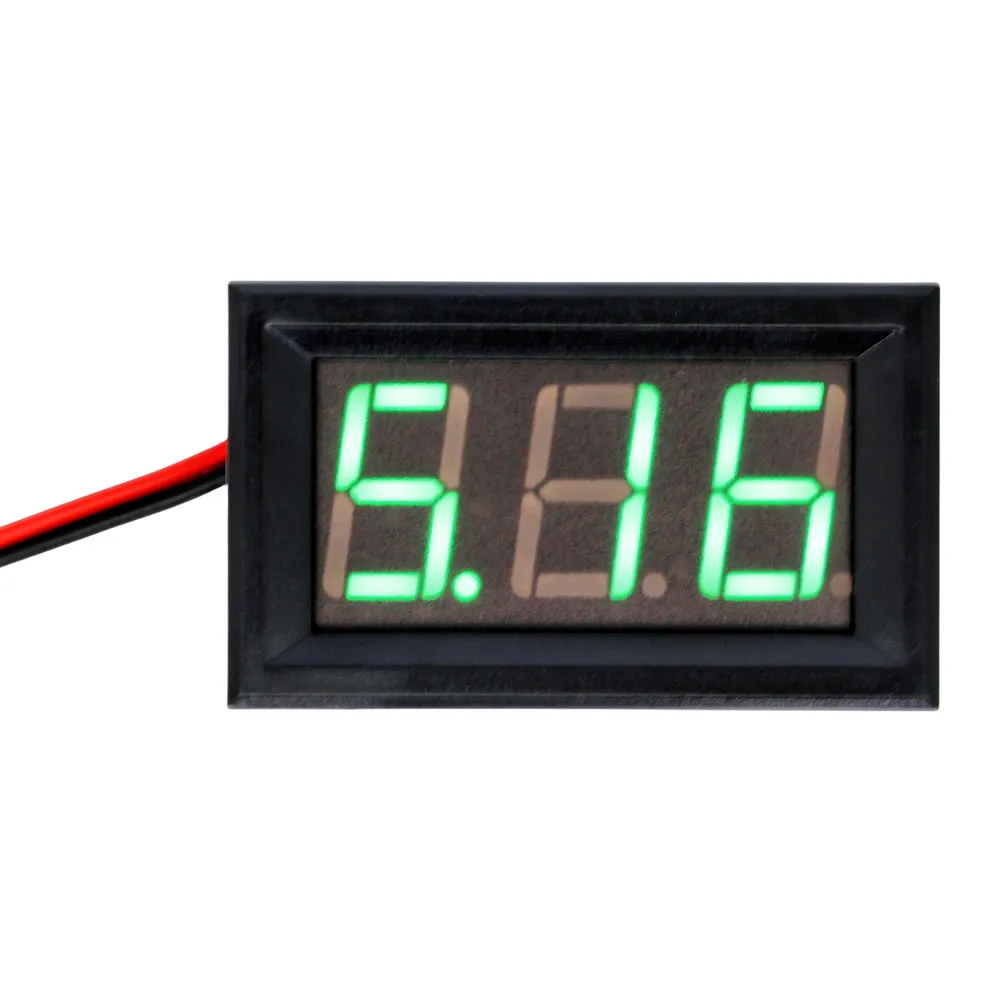 DC5V-120V Mini Digital Zweidraht Voltmeter 0,56 Zoll LED Display Panel Spannungsprüfer Voltmeter Modul für Auto Rot/Blau/Grün – Detail 6