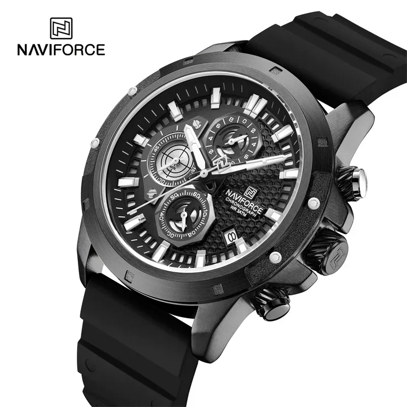 

NAVIFORCE Casual Men Quartz Watch Luxury Military Waterproof Chronograph Date Luminous High Quality Male Wristwatch Reloj Hombre