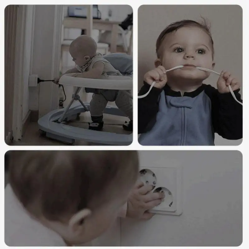 10pcs Baby Safety Child Electric Socket Outlet Plug Security Protection Rotate Cover Power Socket Electrical Outlet Child Safety