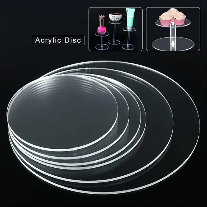 Plastic Acrylic Sheet 1pc 10/12/15/18/20/25/30cm Acrylic Sheet Round Color Acrylic Sheet Mini DIY Plastic Board Thickness 3mm Plexiglass, plastic acrylic sheet