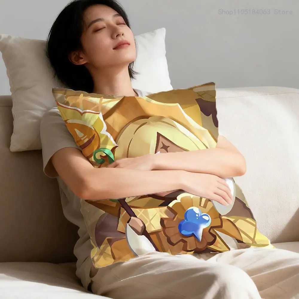 순수 바닐라 C-Cookie 쿠션 커버 45x45cm 40x40cm 55x55cm 50x50cm 30x30cm 정사각형 자동차 베개 커버 쉘