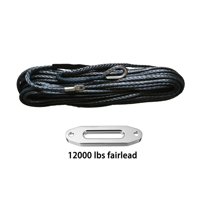 1/2 X 100' Synthetic Winch Rope With 12000lbs Hawse Fairlead For