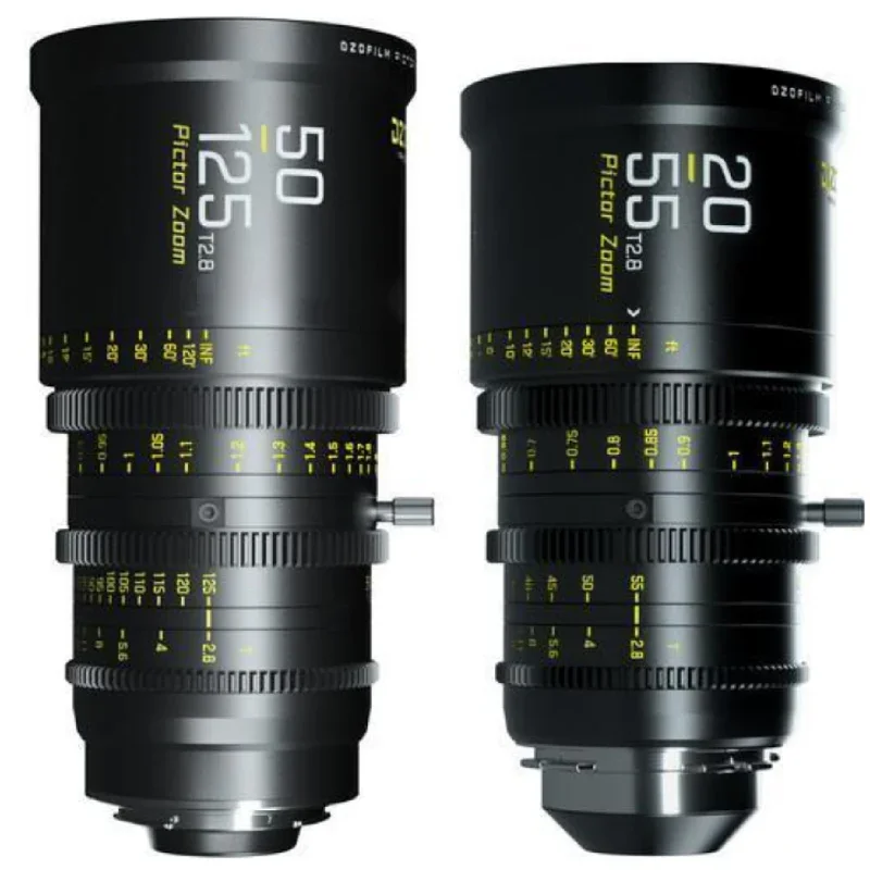 DZOFilm Pictor 20-55mm 50-125mm T2.8 조리개 범위 T2.8  T22 Super35 줌 시네 렌즈 번들(PL 마운트 및 EF 마운트)