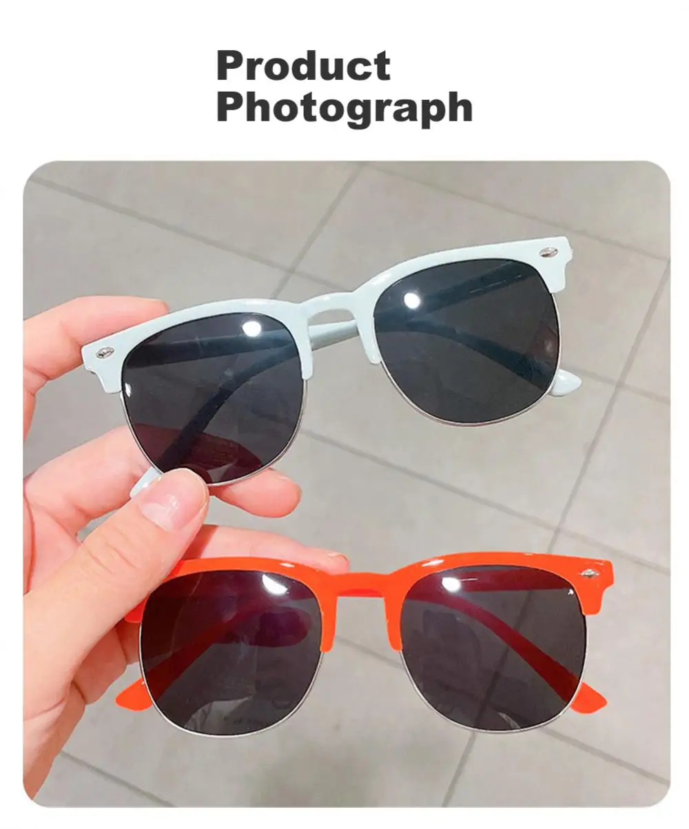 Children' Sunglasses Boys Girls Fashion Trendy Baby Sun Glasses UV Resistant Korean Version Round Frame Eyewear Outdoor_voghion.com