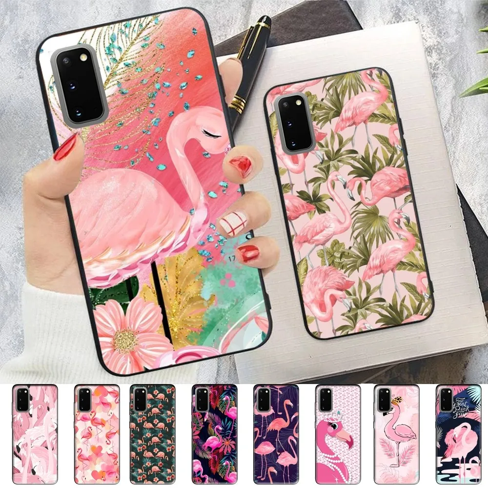 

Fashion Flamingo Phone Case For Samsung S 9 10 20 21 22 23 30 23plus lite Ultra FE S10lite Fundas