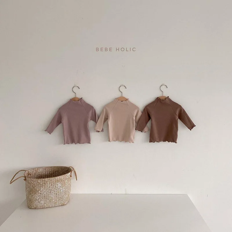 Lovely Cozy Baby Boys Clothes Cotton Spring Fall Fungus Edge Kids Pullovers Toddler Girls Clothing Tops Children Clothes Xmas