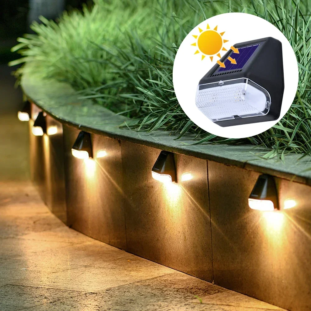 1Pcs Solar Wall Lighting Hedge Outdoor Rainproof Garden Decoration Stair Step Fence LED Swimming Pool Park Waterproof IPX3 Lawn fuel tank rubber grommet 2 holes 6pcs brush cutters hedge trimmer outdoor power equipment replacement seal grommet new practical