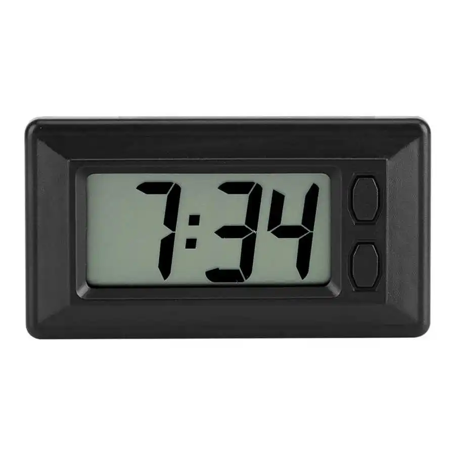 Digital Clock with Sticker Table Car Dashboard Desk Clock Date Time Calendar Display Electronic