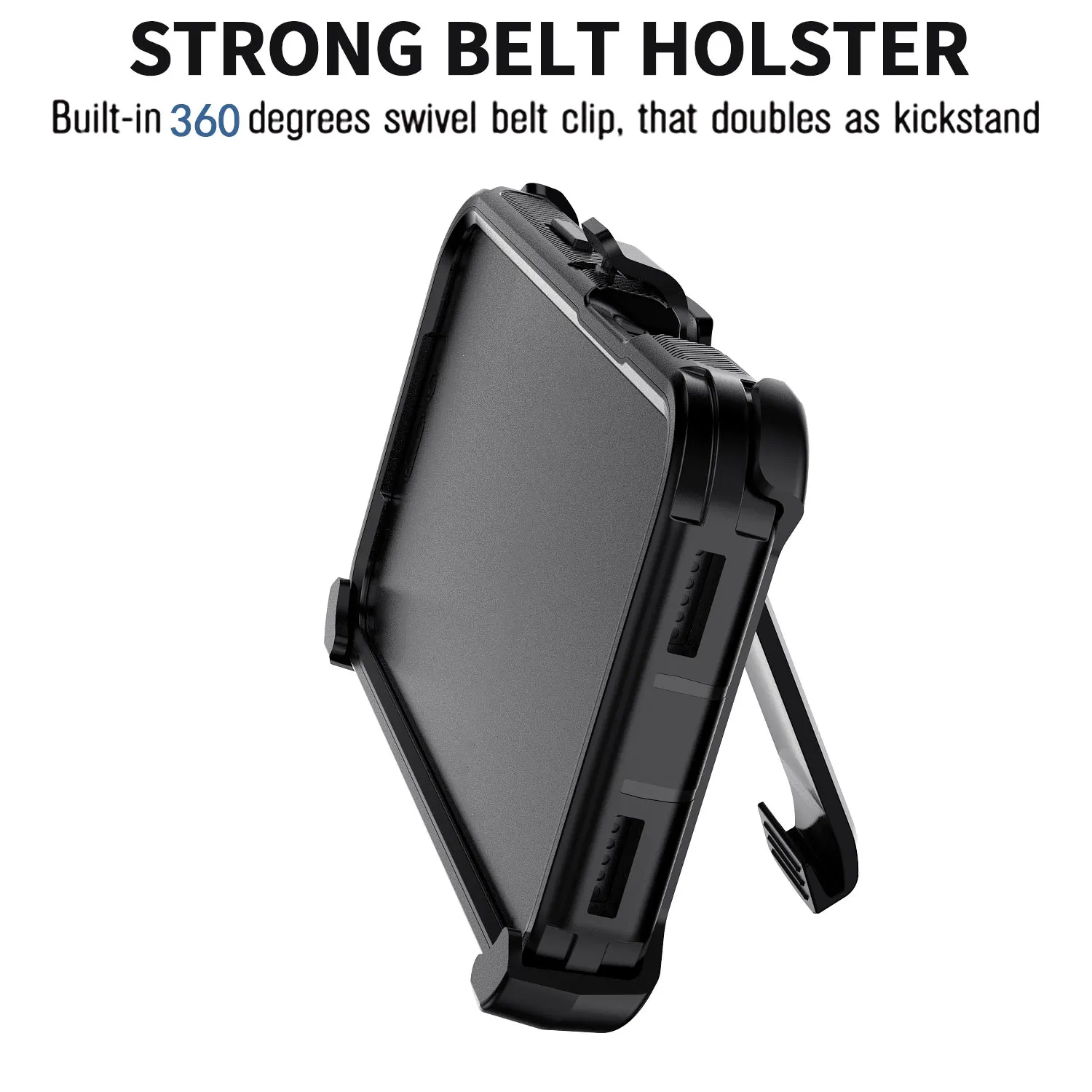 Heavy Duty 3-Layer Shockproof Defender Armor Case with Belt Clip and MagSafe Charging Compatibility