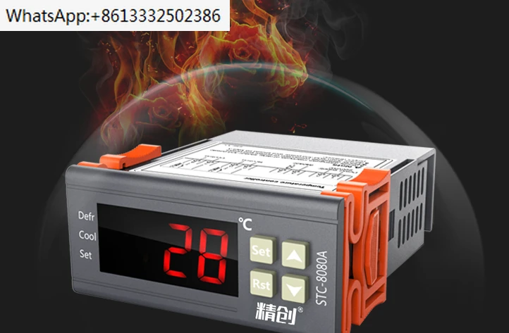 

3020 Cold Storage Temperature Controller STC-8080A+ Refrigeration Timing Defrosting Intelligent Temperature Controller