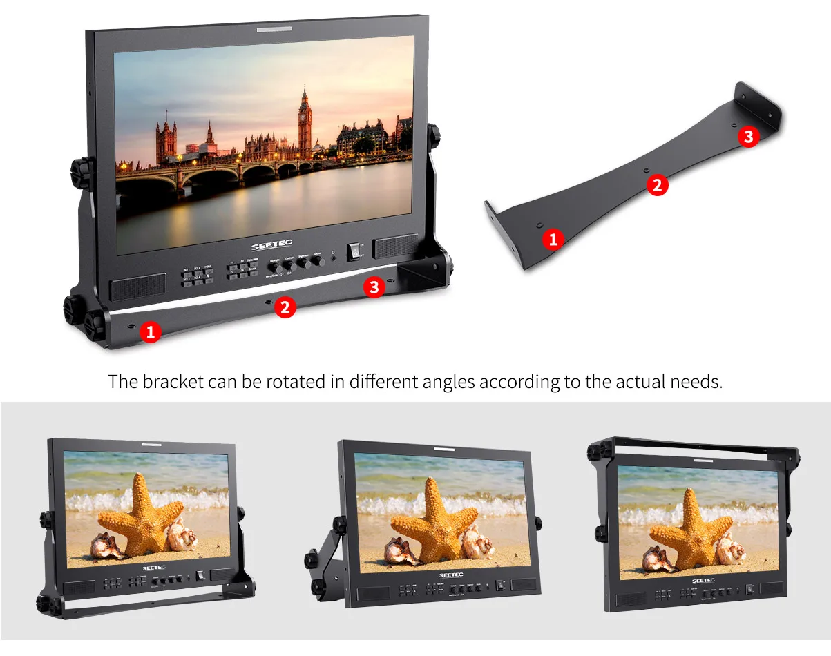 ATEM173S 17.3 inch Multi-camera Broadcast Monitor 3G-SDI HDMI Full HD 1920x1080