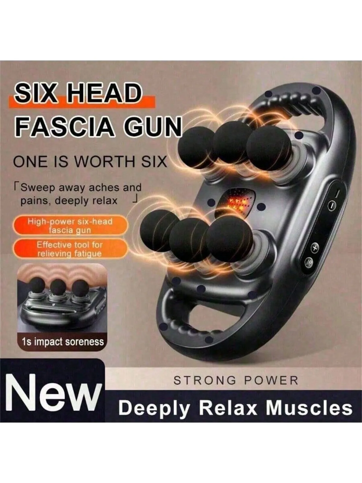 Wireless Deep Tissue Massage Gun for Back and Waist Relief