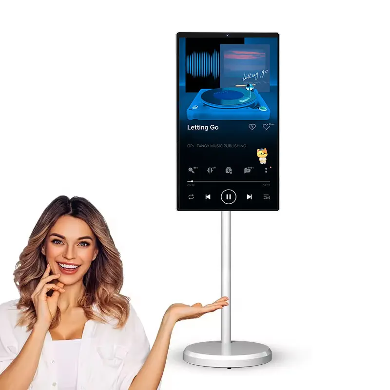 

21.5 Inch Battery-power Android Stand By Me Tv In-cell Touch Screen Gym Gaming Live Room Smart Interactive Smart Display