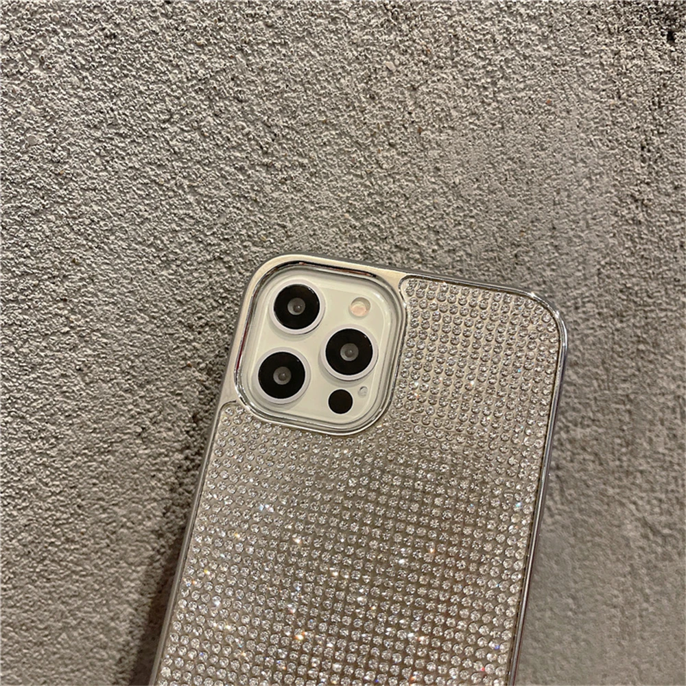 iPhone Case Luxury Glitter Rhinestones For iPhone 17 16 15 14 11 12 13 Pro Max XS XR X 7 8 Plus SE Shniy Diamond Silicone Cover