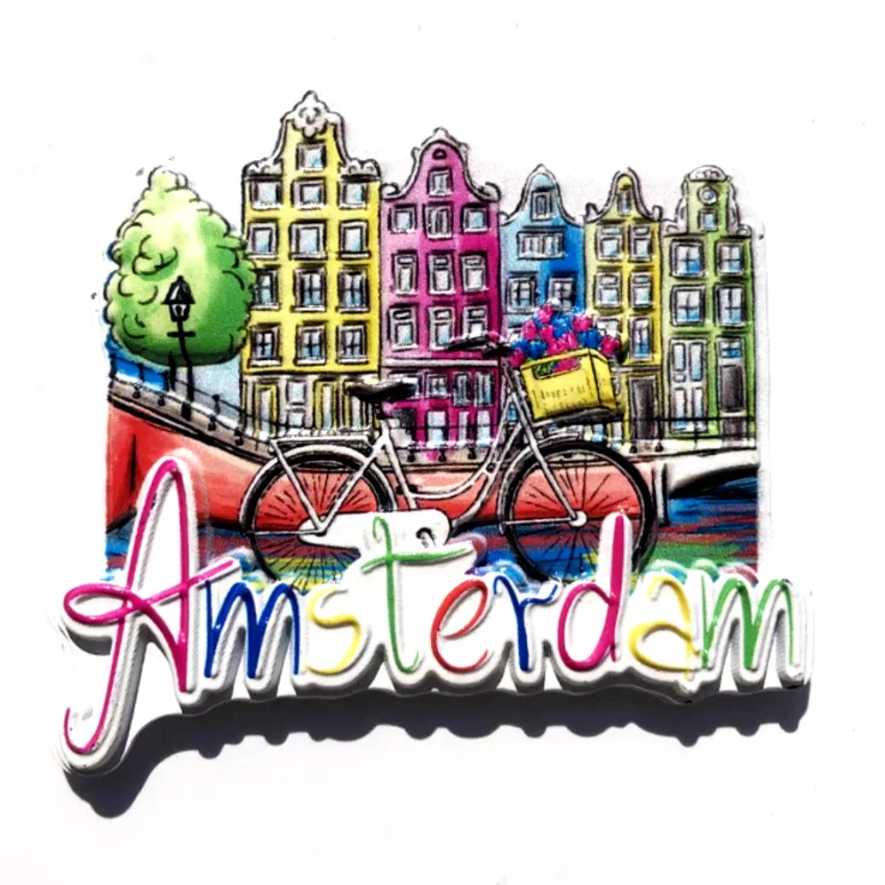 Netherlands Amsterdam Tourist Souvenir Magnetic Refrigerator Sticker Collection Gift Fridge Magnets Magnetic Fridge Magnets
