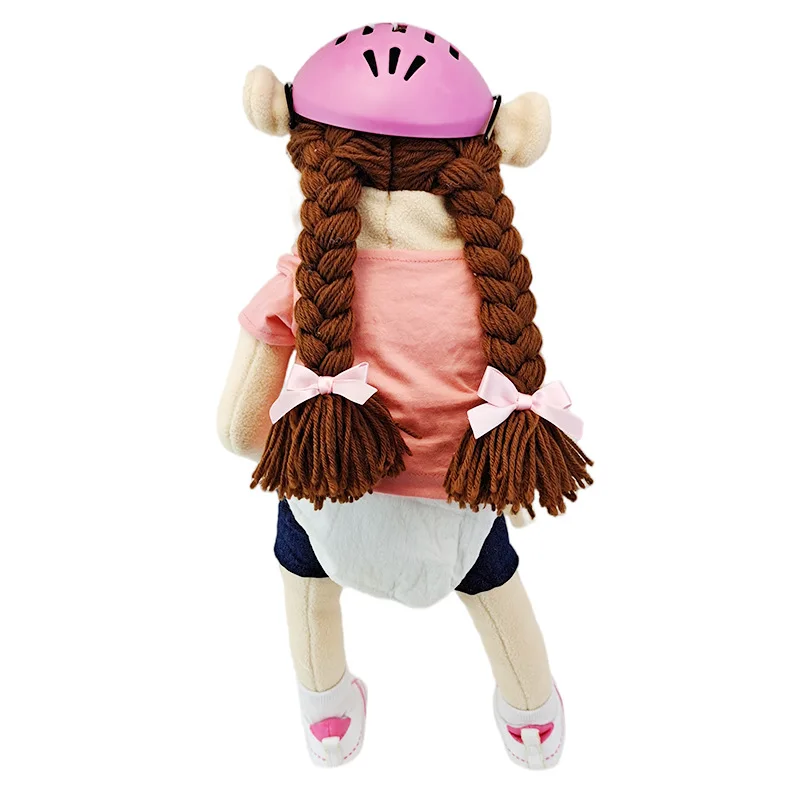 60cm Large Jeffy Puppet Plush Hat Game Toy Boy Girl Cartoon Feebee Hand  Puppet Plushie Doll Talk Show Party Props Christmas Gift