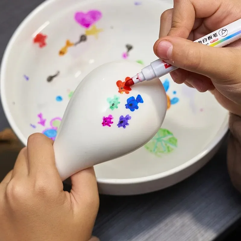 8/12 Colors Magical Water Floating Student Painting Brush Whiteboard Markers Pen Suspension Kids Educational Painting Pen Toys 3