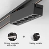 Black White 6mm Ultra Thin Ceiling Surface Mount 48v Magnetic Track Light System Magnet Rail Lamp LED Spotlight Indoor Living 2