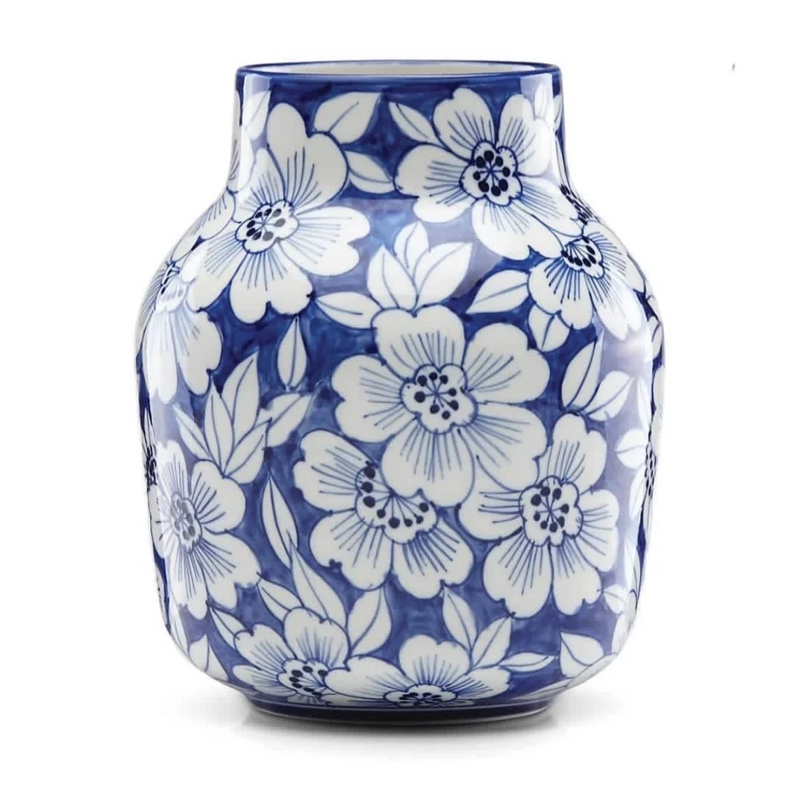 

Vietnam Made Luxury Hand-painted Indigo Blue And White Porcelain Ceramic Vase New Chinese Style Home Decoration