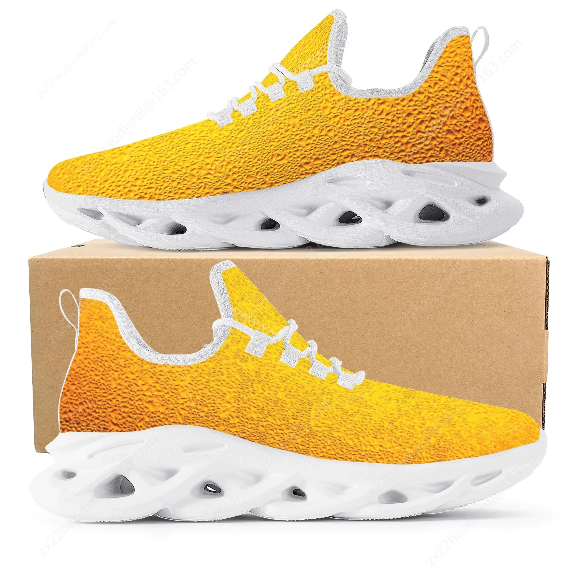 Beer Print Design Fashion Funny Hot Sneakers Mens Womens Teenagers Breathable Mesh Casual Running Shoes Lace-Up Basketball Shoe