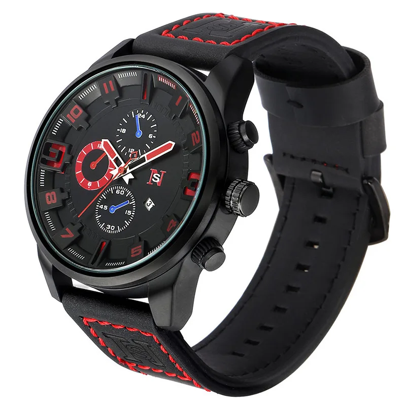 UTHAI-Montre à quartz étanche pour homme, montre-bracelet à grand cadran, montres de sport pour étudiants, calendrier, marque de luxe, mode, L46