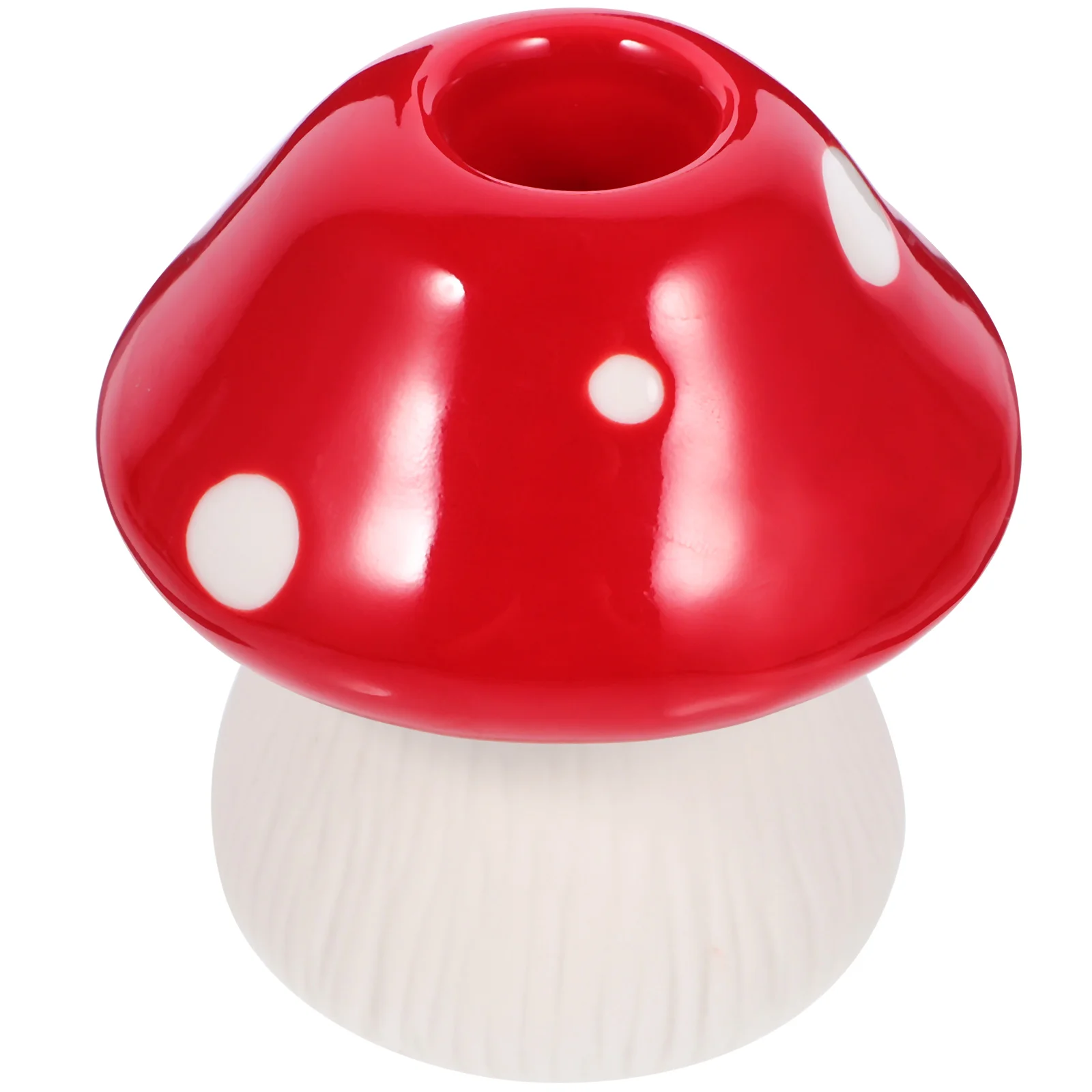 

Ceramic Holder Mushroom Shape Holder Desktop Decor Home Ornament