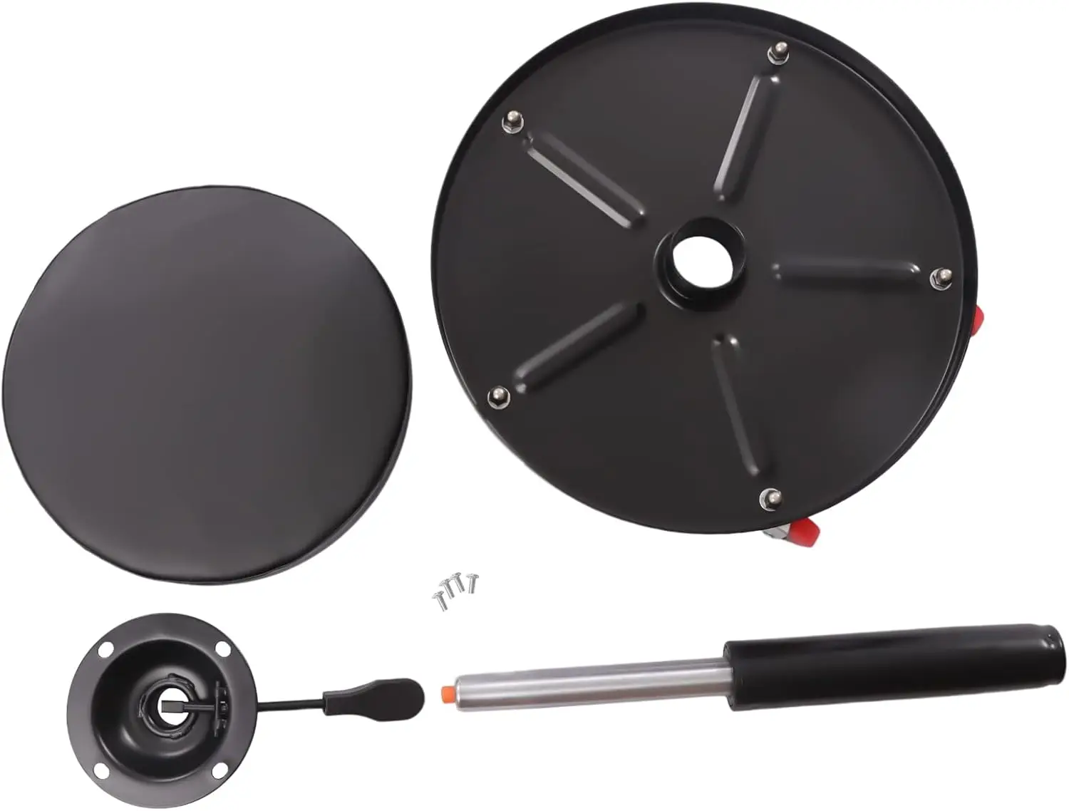 Pneumatischer Mechaniker-Rollhocker 300 lbs Tragkraft Höhenverstellbar 360° Drehbar Werkstattstuhl mit Werkzeugablage für Garage und Werkstatt – Detail 7