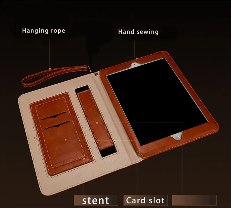 Leather IPad 10"2 Cover For ipad 7/8/9th gen cases Stand smart flip original case for ipad 9.7 Air1 2 5 6 gen case, Ipad Case, Tablet Case