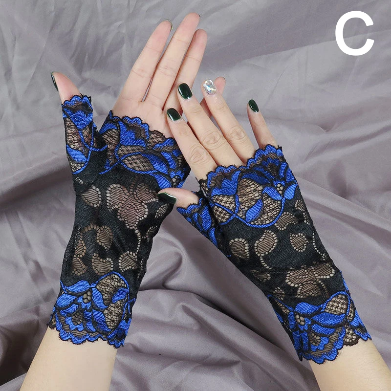 Mittens Sun Protection Thin Lace Half Finger Gloves Female Gloves Women Outdoor Supplies Summer Dance Fingerless
