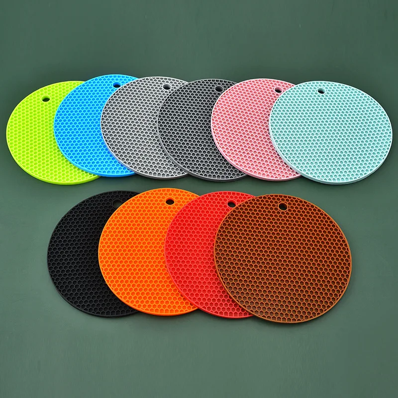 Pack De 2 Salvamanteles De Silicona De 25 Cm, Antideslizantes, Resistentes Hasta 230°C, Color Cian